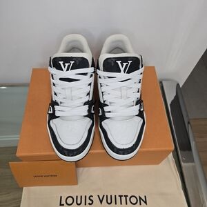 Louis Vuitton Men's Black and White Sneakers